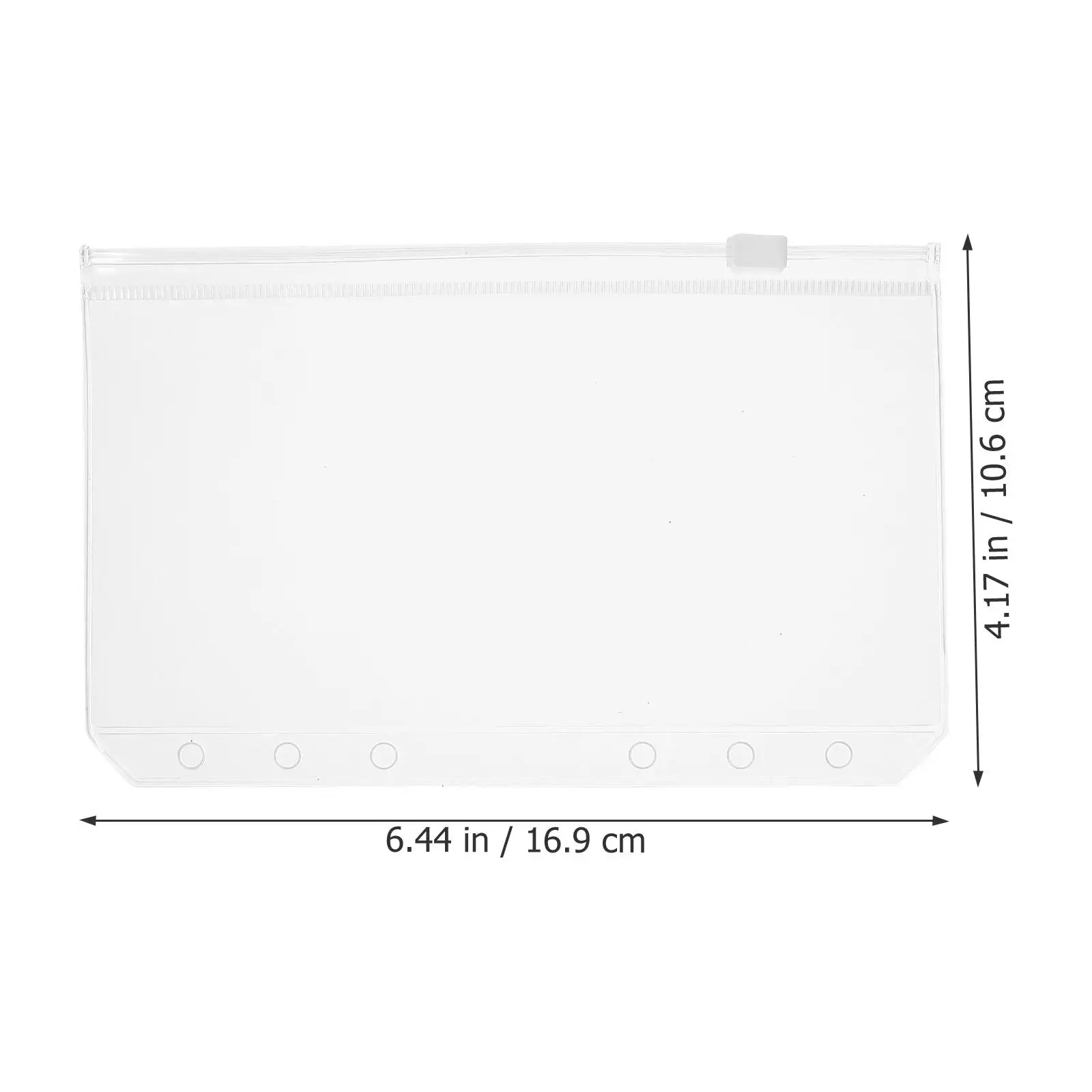 12Pcs A6 Binder Pockets PVC Zipper Bags Card Holder Files Daily Use Storage Lightweight Travel Office Reusable Leaf Pocket