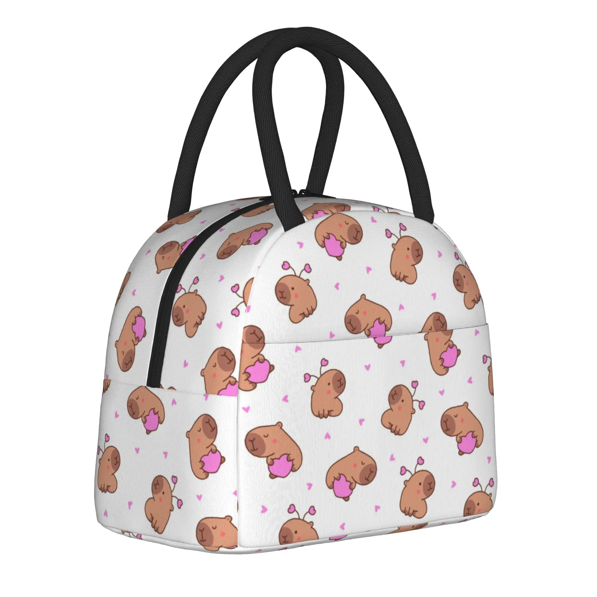 Capybara Thermal Insulated Lunch Bags for Picnic  Reusable Bento Box Men Women Thermal Cooler Lunch Box