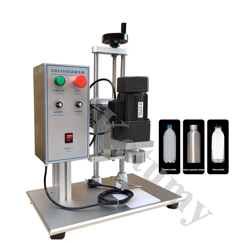 デスク自動キャッピングマシンラウンドキャップ自動スクリューキャッパー装置ボトルキャップ蓋シールロック回転