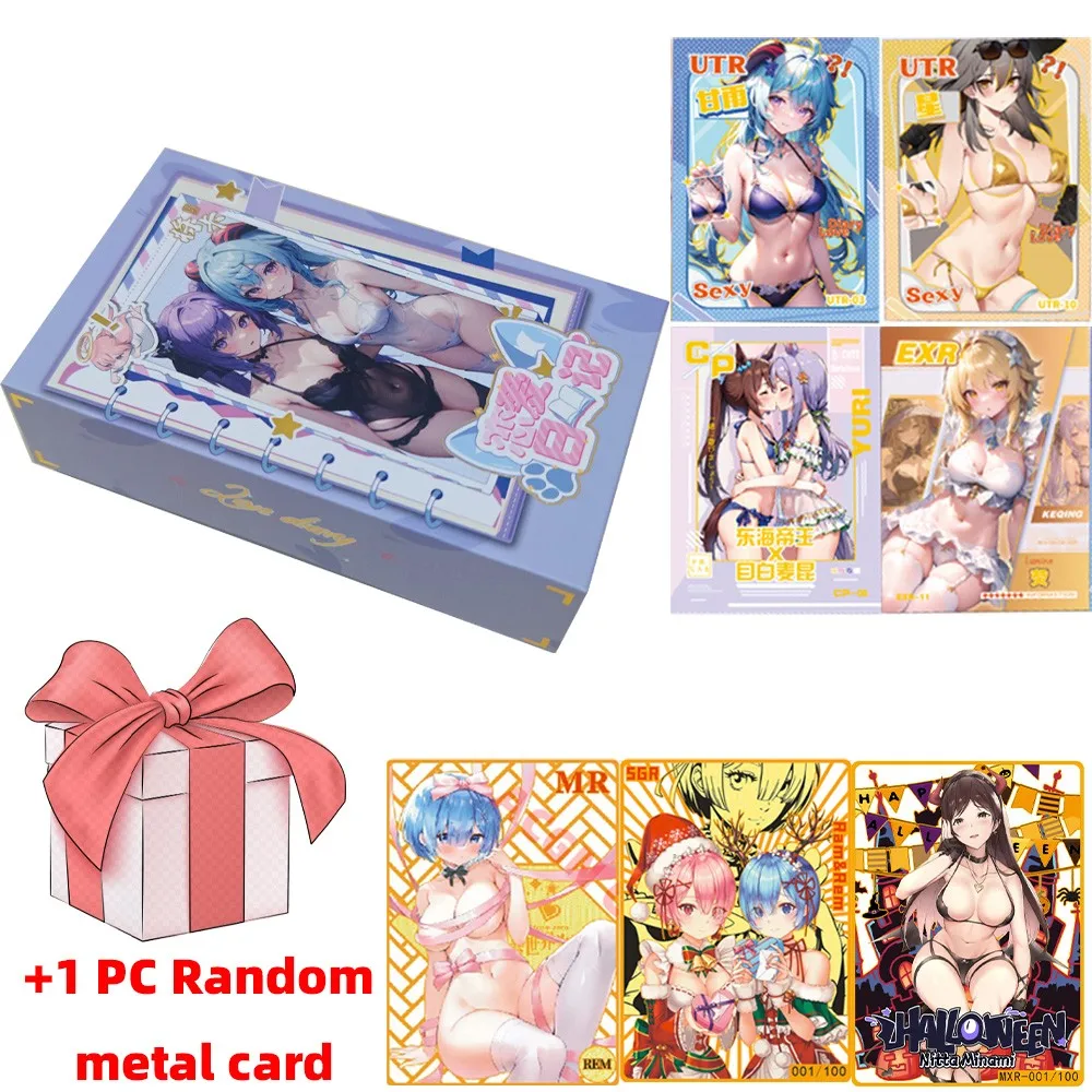 Tarjetas de colección de Goddess Story para niñas, juego de cartas de Anime con cambio de temperatura, caja de refuerzo Tcg, juego de personajes de