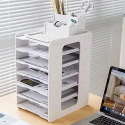 7 Layers Multifunction Document Trays File Papepr Letter Holder Stationery Storage Waterproof Desk Organizer Office Accessories