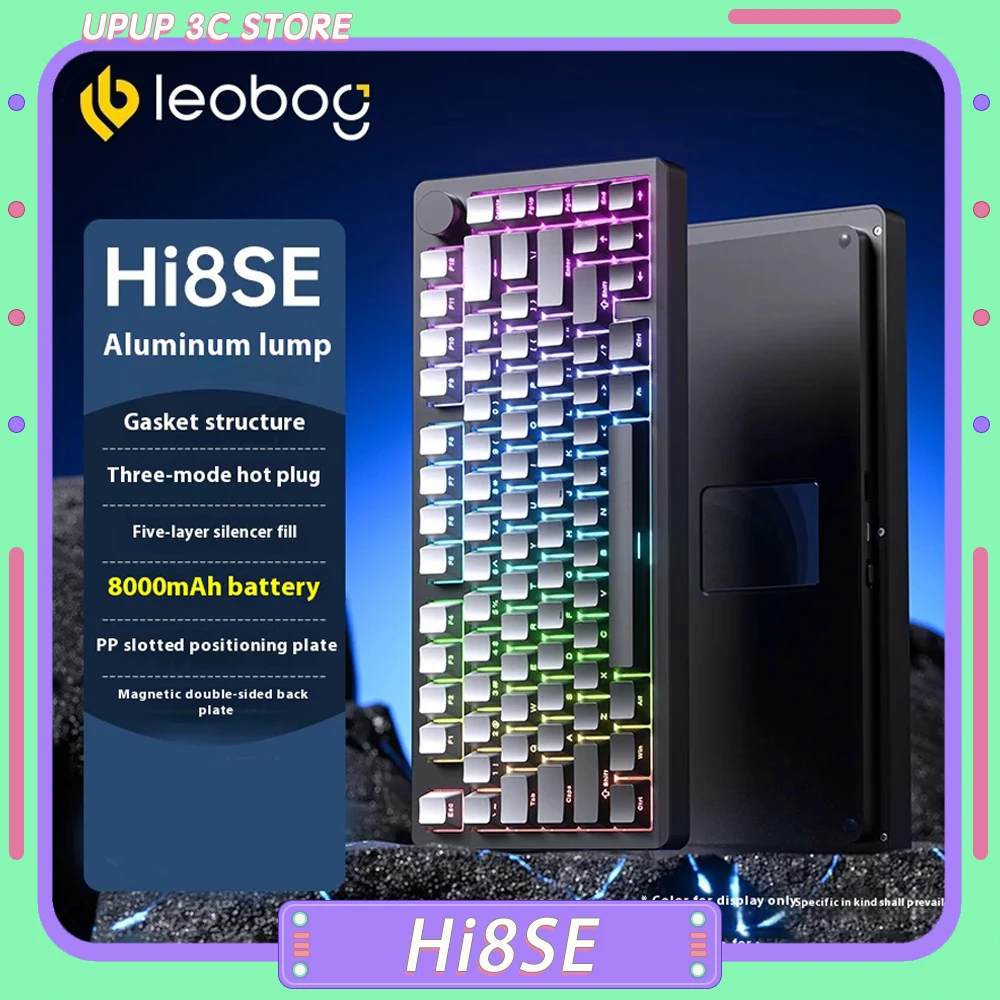 

In-stock Leobog Hi8SE Mechanical Keyboard Tri Mode Aluminium Alloy Customize Gasket Wireless Keyboard Hot Swap Gamer Accessories