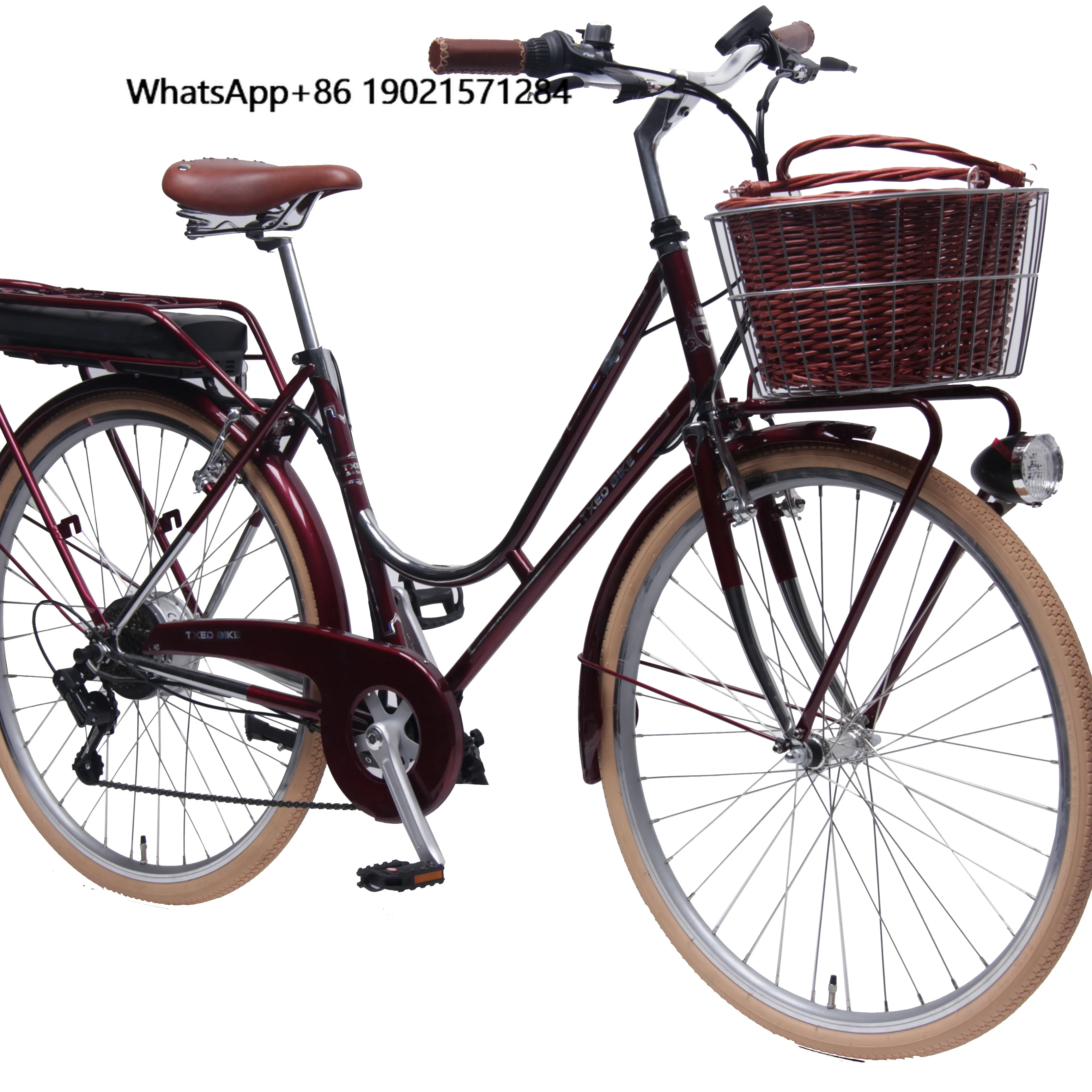 

26 Inch Cromo Frame 7 Speed 36V/250W Electric City Bicycles for Women