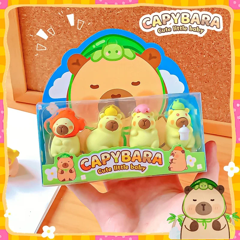 cute things for school kawaii Stationery Aesthetic stationery items office supplies gift capybara funny eraser Rubbe