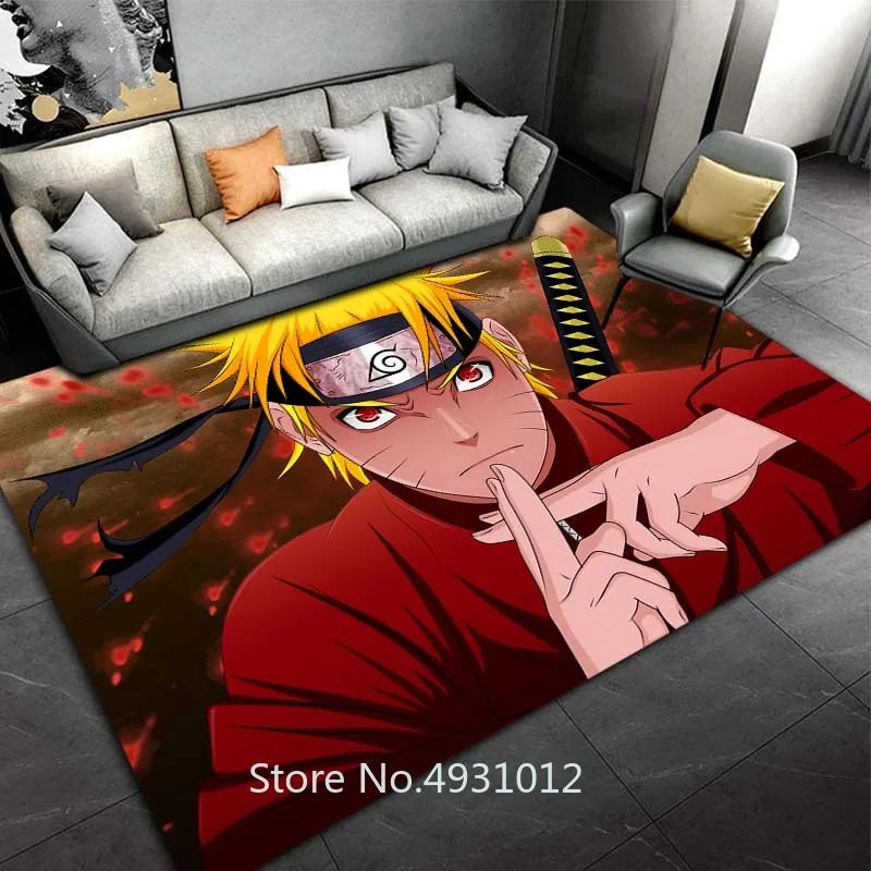 Popular Anime Japan Ninja Uzumaki Uchiha Naruto Rug Bedroom Living Room Kids Boys Gift Non-slip Floor Mats Game Climbing Carpets