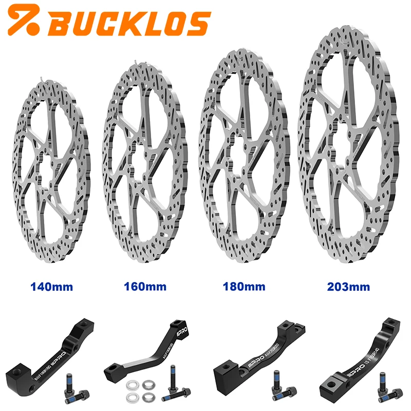 

BUCKLOS Bicycle Brake Discs 160mm 140mm 180mm 203mm Bike Disc Brake Rotor Heat Dissipation Bicycle Hydraulic Brake Rotor