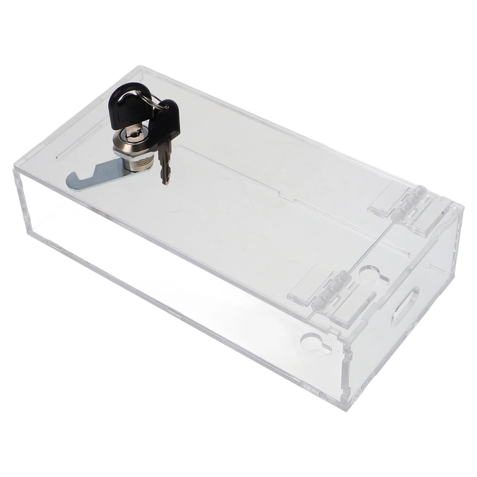 Transparent Phone Storage Box 1 Layer Strong Acrylic Locker Cable Outlet Cover Reusable Cellphone Case Secure Phones Safe Lock