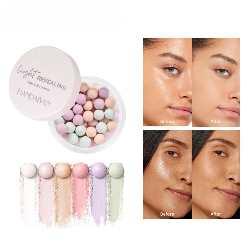 1Pc Oil Controling Pressed Setting Loose Powder Balls Bronzer Natural Brighten Waterproof Nude Setting Translucent Powder Makeup