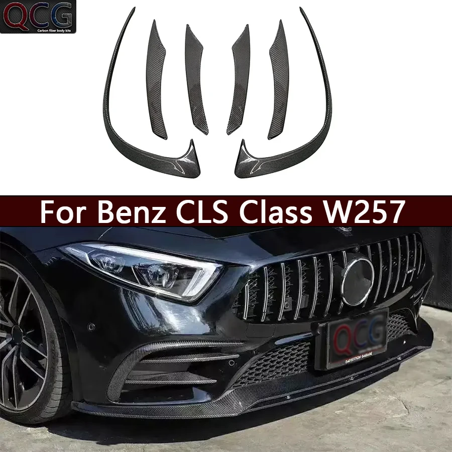 

For Mercedes Benz CLS Class W257 CLS53 2018+ Carbon fiber wind knife fog lamp air vent decorative strip Car Accessories body kit