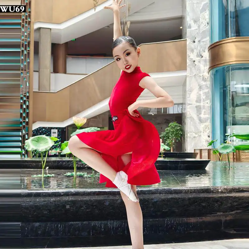 

Children's Latin dance performance outfit, women's professional dance training suit, high-end children's standard dance costume