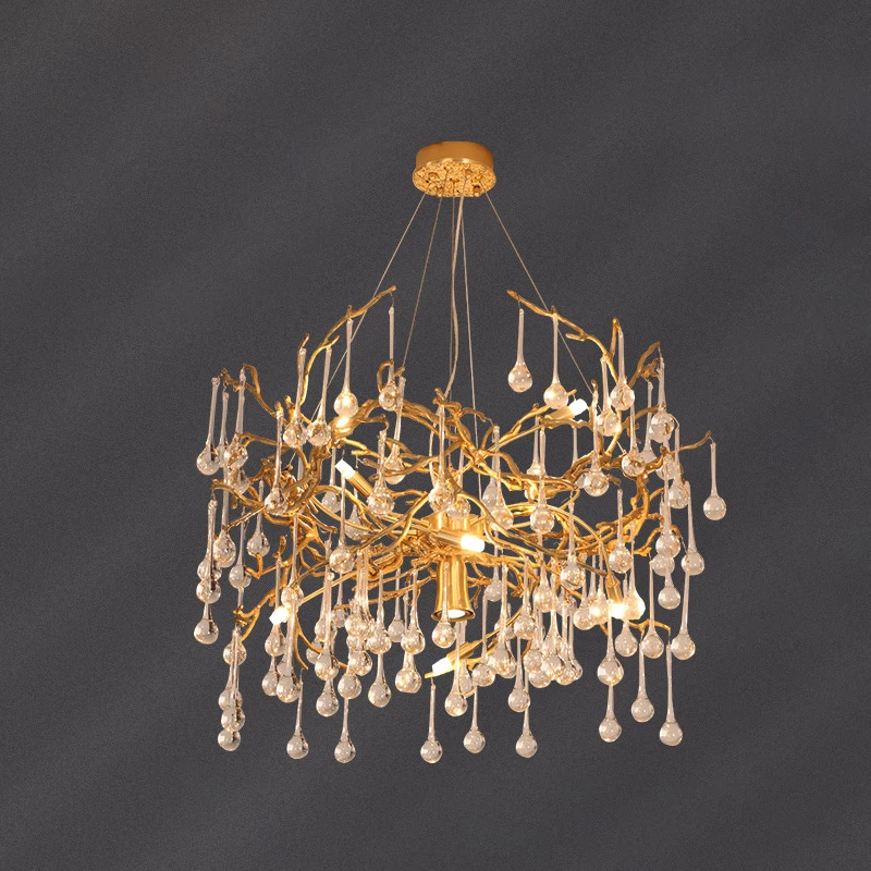 

AiPaiTe European ceiling chandelier with adjustable height for home decoration in living room, study and bedroom.