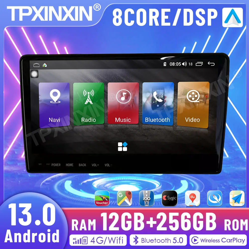 Android 13 Carplay For Lamborghini Gallardo Car Multimedia Player GPS Radio Stereo Receiver Navigation Audio Recorder Head Unit