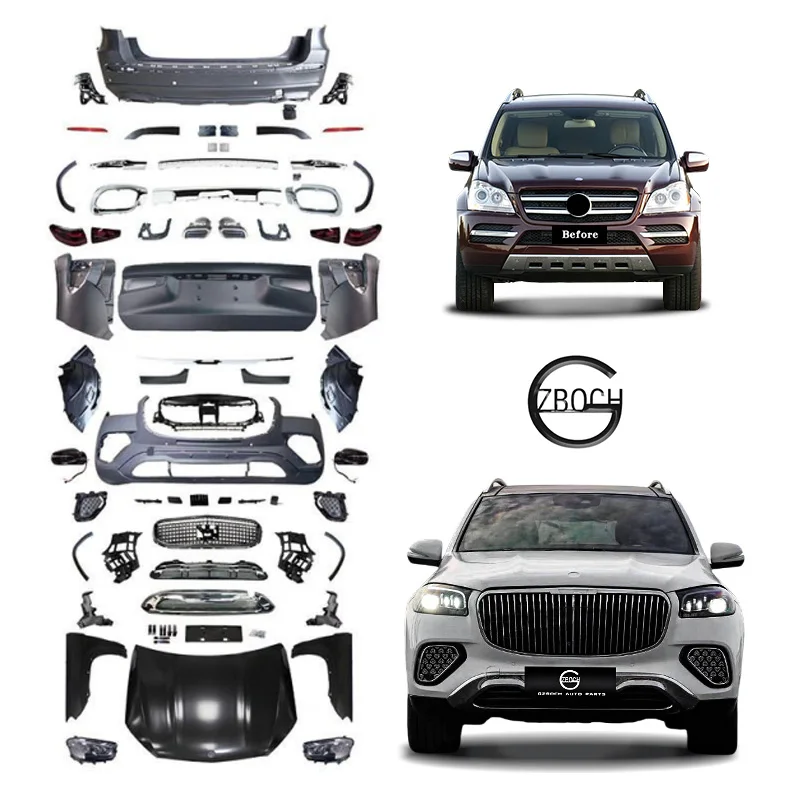 GL 164 to X167 GLS bodykit For Mercedes Benz GLS 2023+ X167 Maybach old to new front rear bumpers headlight grille