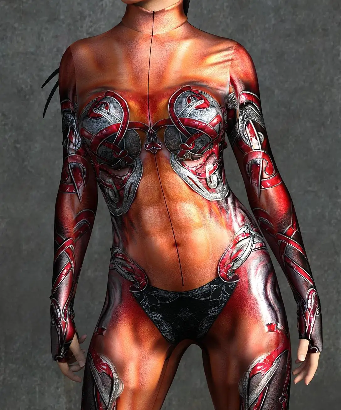 Damen Sexy Rüstungs-Overall für Feiertage, Partys, Halloween, Karneval, Cosplay-Kostüm, Steampunk-Maskerade-Bodysuit – Detail 6