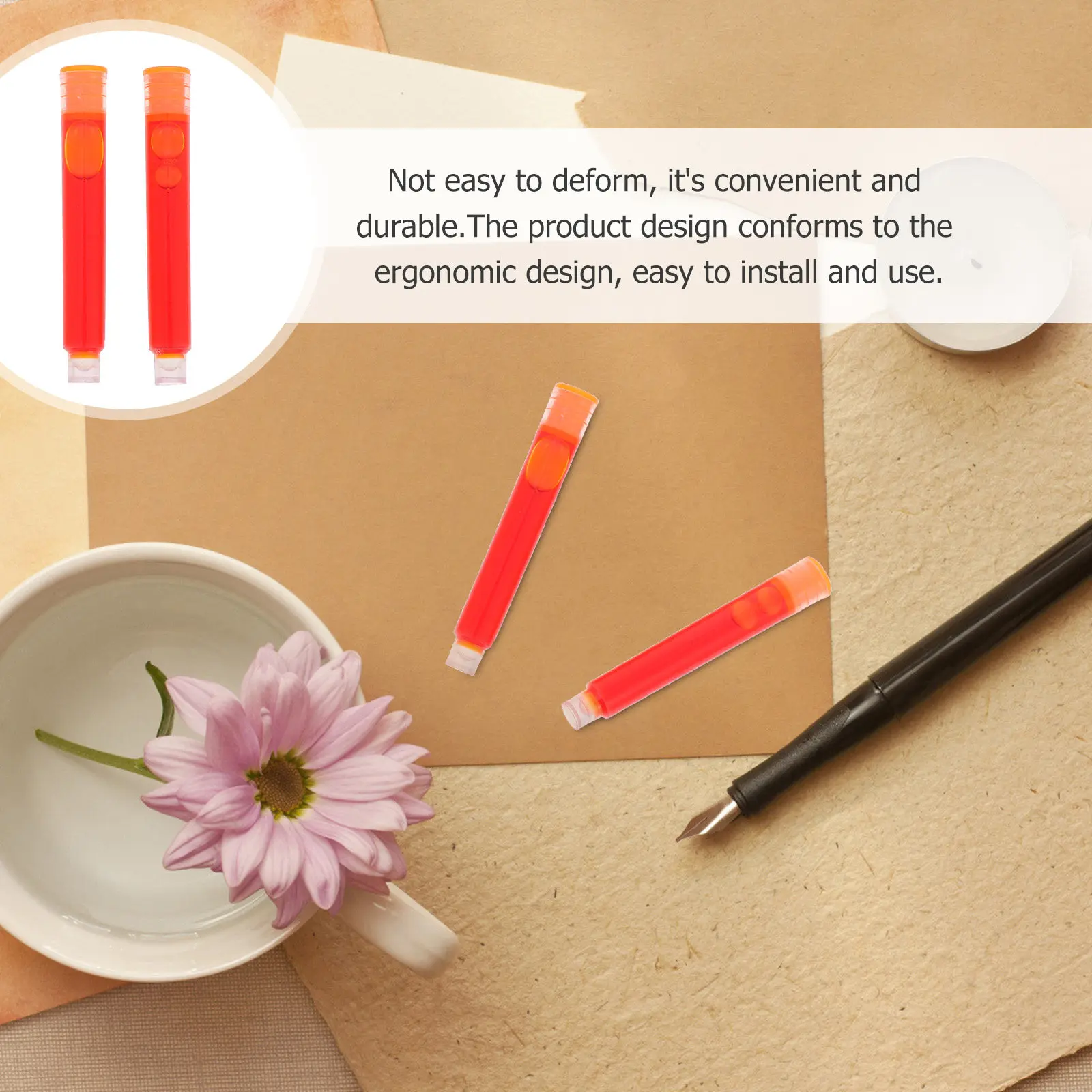 

50Pcs Fountain Pen Ink Absorption Device Universal Plastic Plunger Refill Tool Smooth Flow Ink Absorber for Students