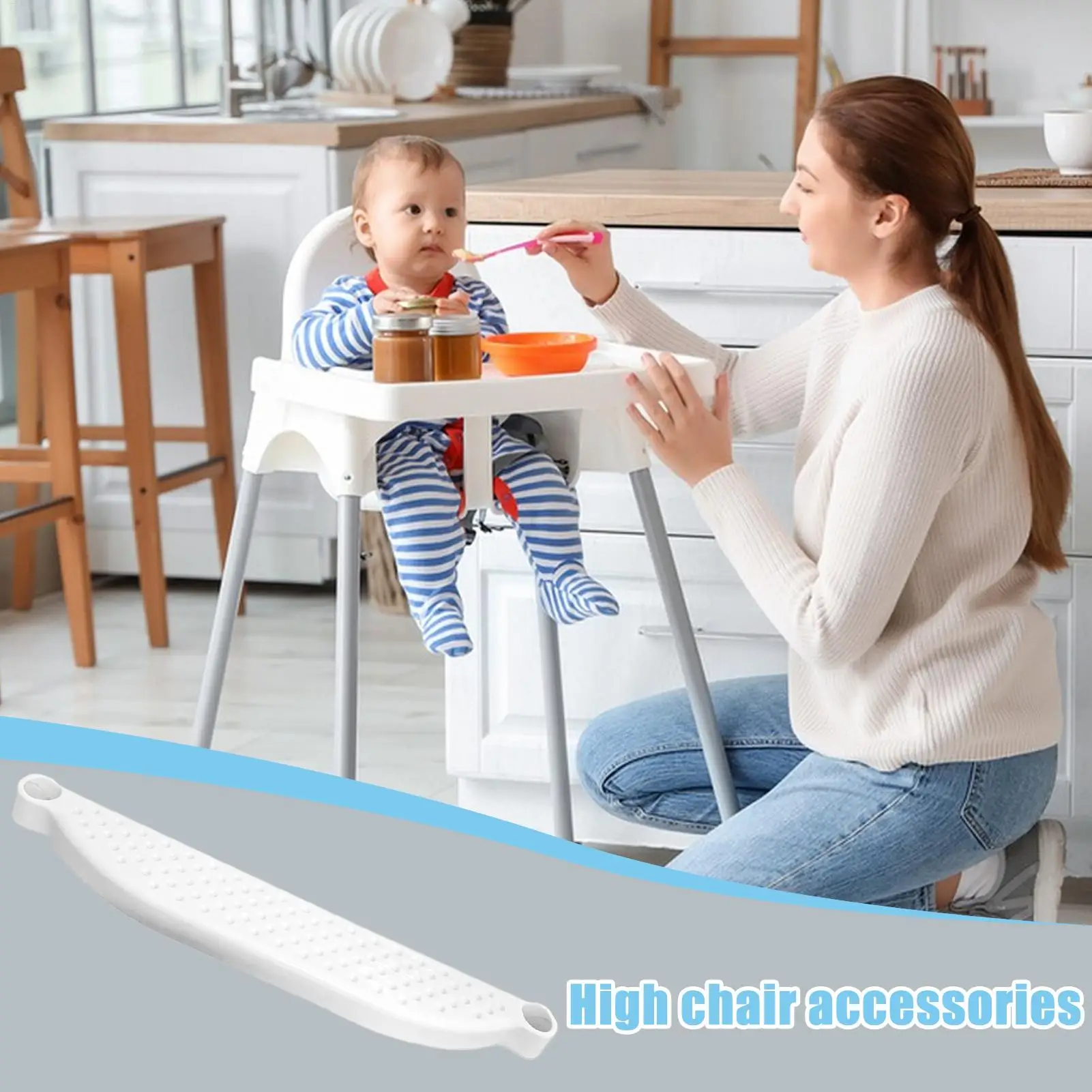 Sandaran Kaki Bayi yang Dapat Disesuaikan untuk Kursi Tinggi, Sandaran Kaki Bayi Anti Selip, Aksesori Kursi Tinggi yang Stabil untuk Makan Balita di Rumah