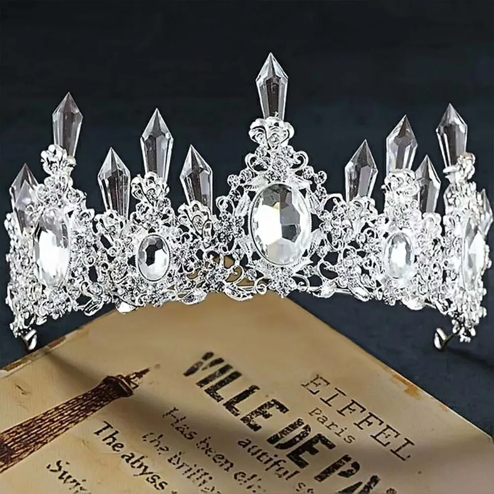 

Crown Decoration Elegant Crystal Tiara Cake Topper Birthday Wedding Accessories Hair Styling Tool