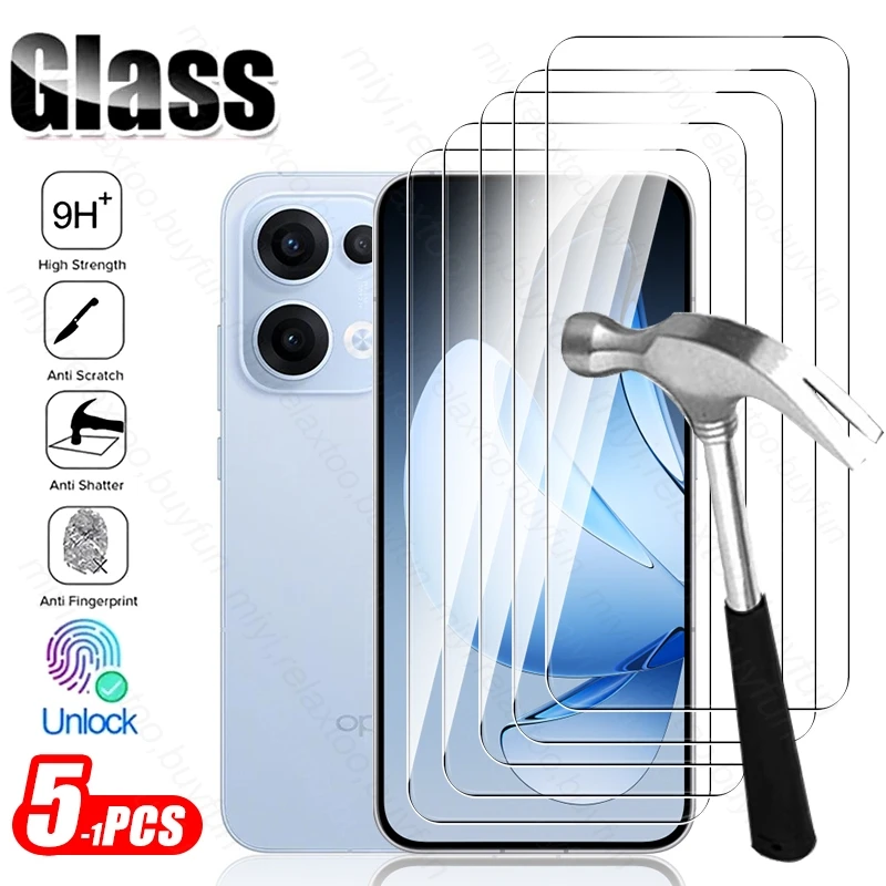 Protecteur d'�cran pour Oppo Reno 14 13 FS F 5G HD, verre tremp� cristal Reno14 Reno13 Reno14FS Reno13FS Reno14F Reno13F, 5 � 1 pi�ces, 9H