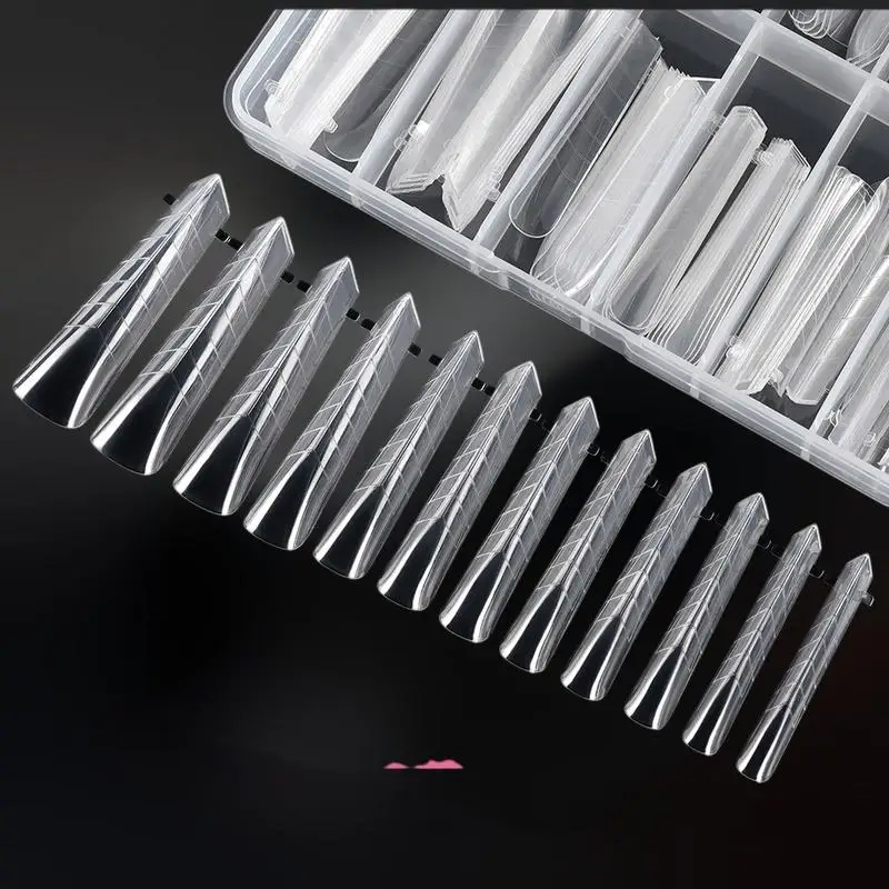 120 pz Punte False Costruzione Rapida Gel UV Acrilico Stampo Per Unghie Copertura Completa Sistema Per Unghie Che Modella Estensione Top Doppia Forme Unghie Stampo