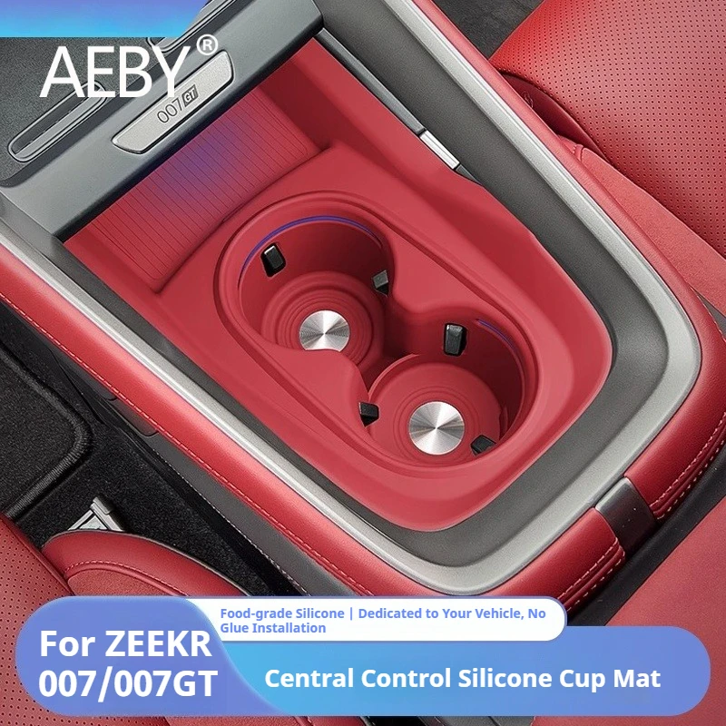 

AEBY For ZEEKR 007/007GT 24-25 Silicone Cup Holder Cover Anti-Slip Waterproof Easy Clean Insert Mat Protective Pad Accessories