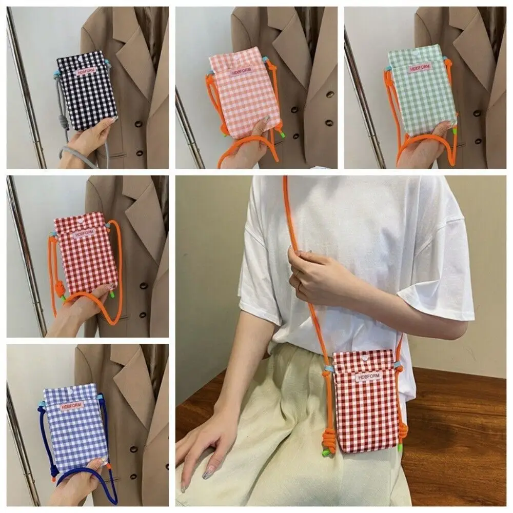 

Women Small Grid Shoulder Bag INS Trend Small Bag Mobile Phone For Women Messenger Bags Mini Crossbody Square Bags