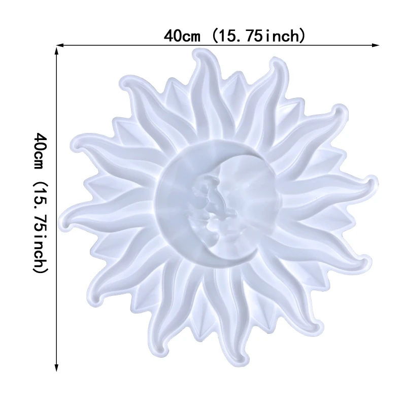 Stampo in silicone in resina specchio per stampo per colata epossidica a forma sole luna Art Craft Dropship