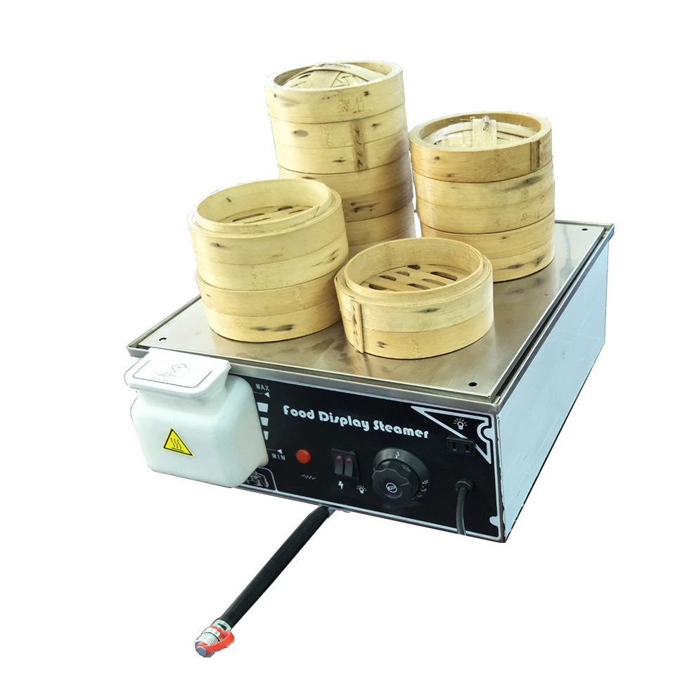 EH500D 220V 110V Mini Electric Chinese Bun Steamer Machine Commerical Stainless Steel Food Steamer with 4 Steam Outlet