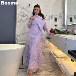 Booma Lavender Luxury Mermaid Evening Dresses Embroidery Beading Sequins Formal Gowns for Women Ankle Length Party Prom Dress