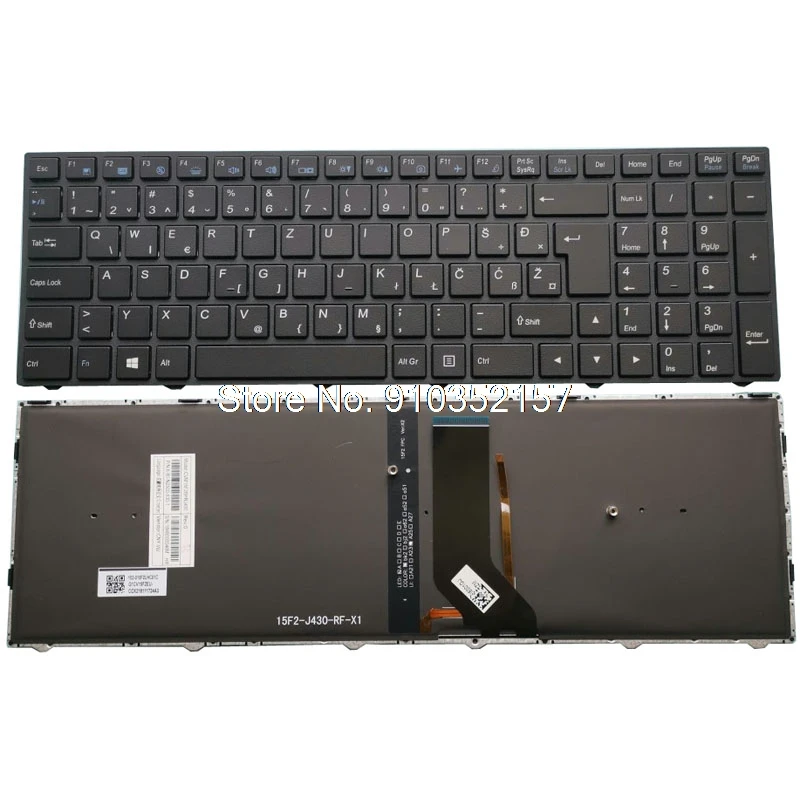 

SA Backlit Keyboard For CLEVO N350DV N350DW N350TV N350TW N550RC1 N550RN N551RC N650DU Slovenian SL With Black Frame