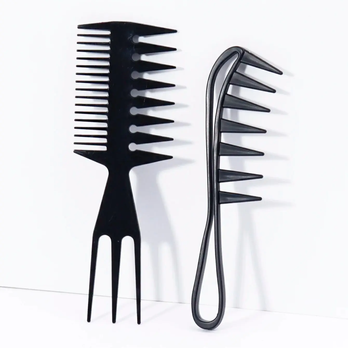 

2pcs comb set, anti-static double-sided comb tail handle comb, hair comb, salon professional hair styling tool