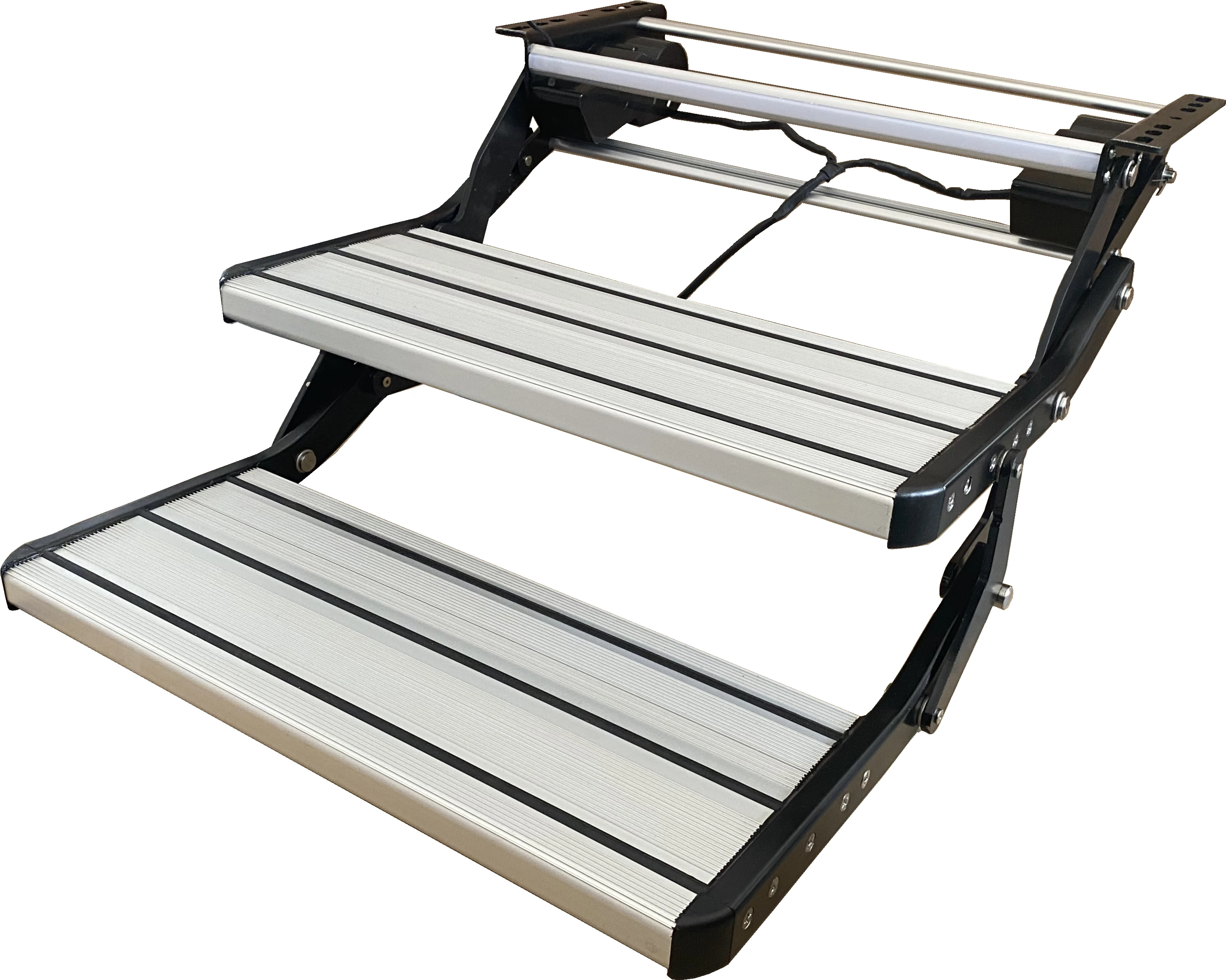 Good Quality  Capacity 200 kg Electric Side  Telescopic Double Steps  RV Camper caravan  Ladders