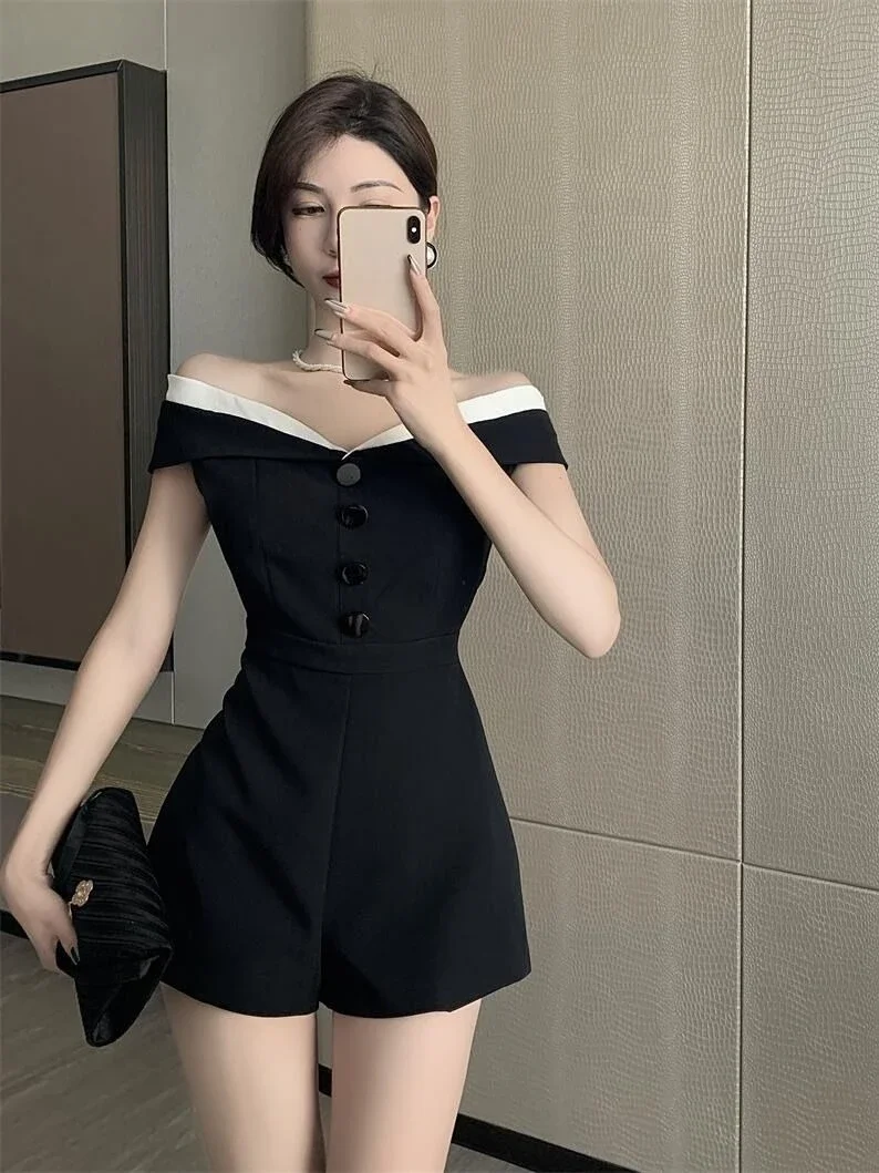 

Elegant Women's Short Sets 2 Pieces Party Slim Fit Female Shorts New in Matching Outfit Two-piece Luxury Promotion Classic Full