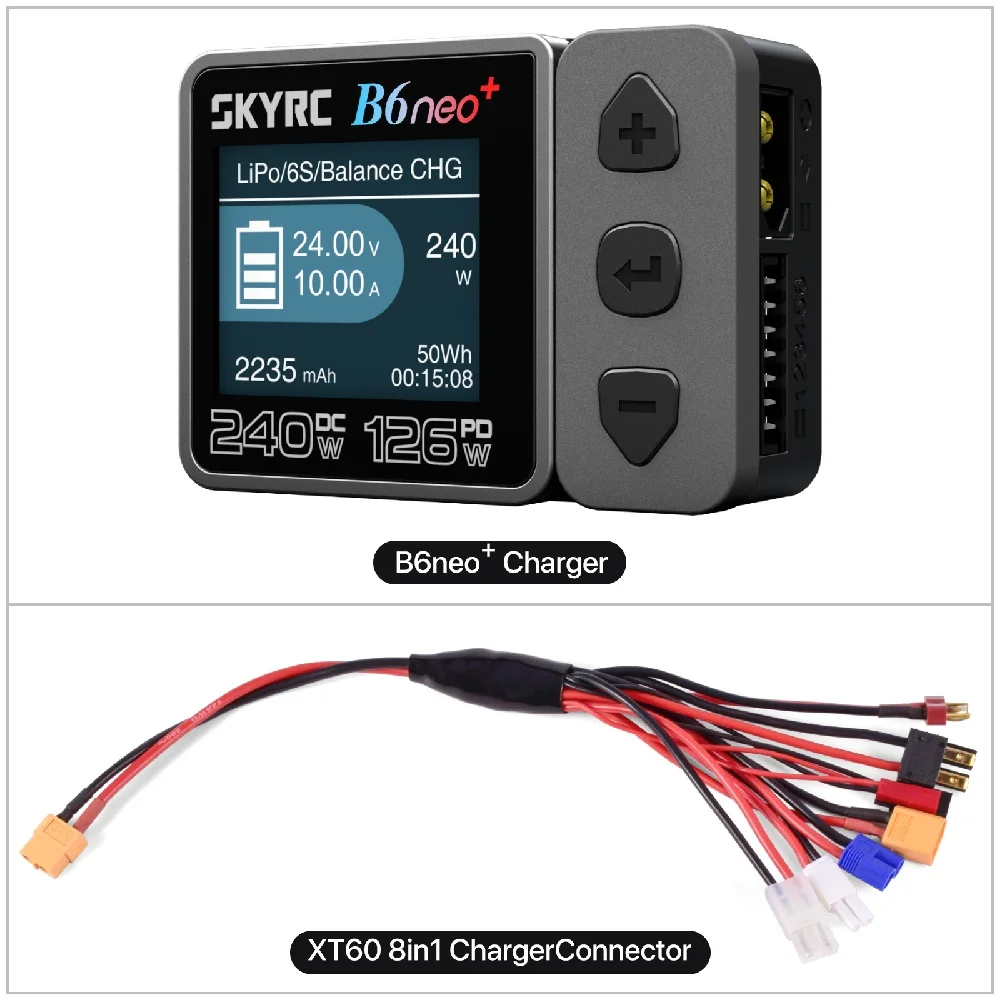 ​ SKYRC B6neo + Smart Charger High Power DC240W PD126W Meertalige Balanslader Nieuwe B6neo Stekkers