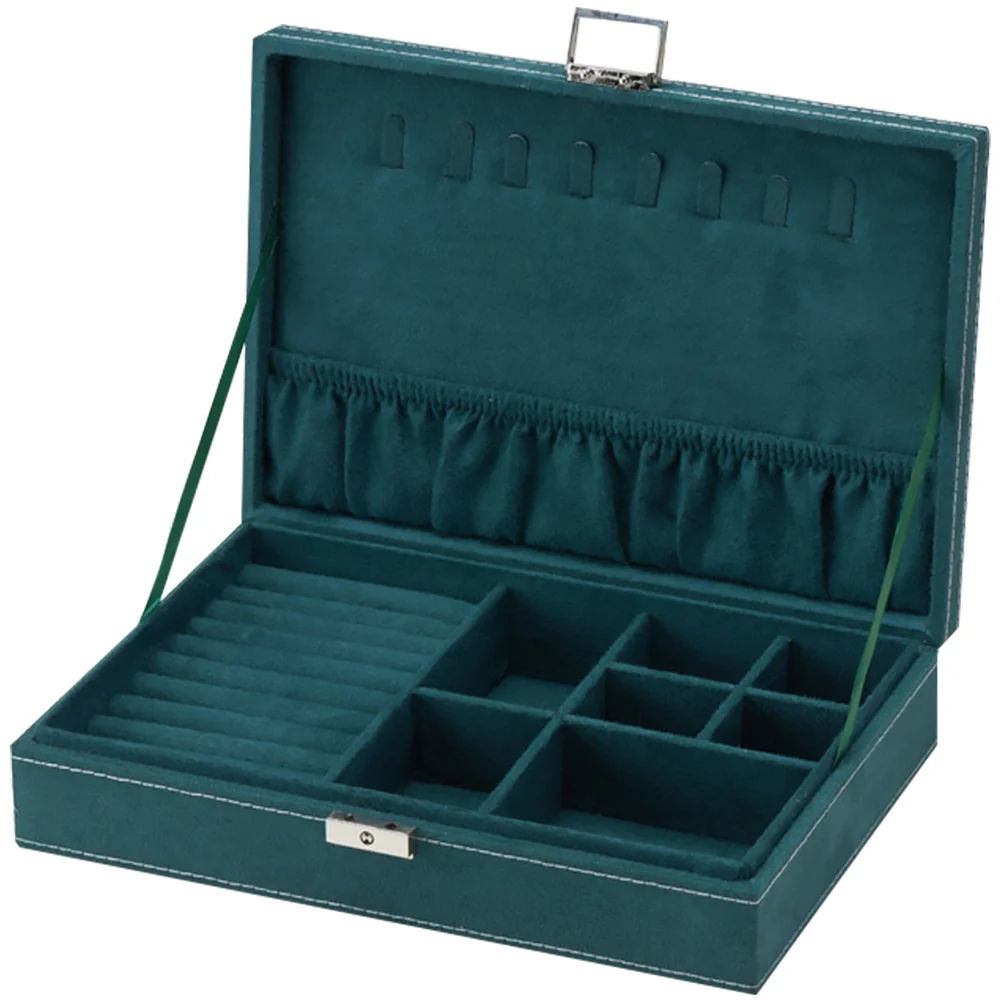 1Pcs Jewelry Storage Box Durable Material Classified Design Easy Access Functional Areas Travel Friendly Necklace Bracelet Rings