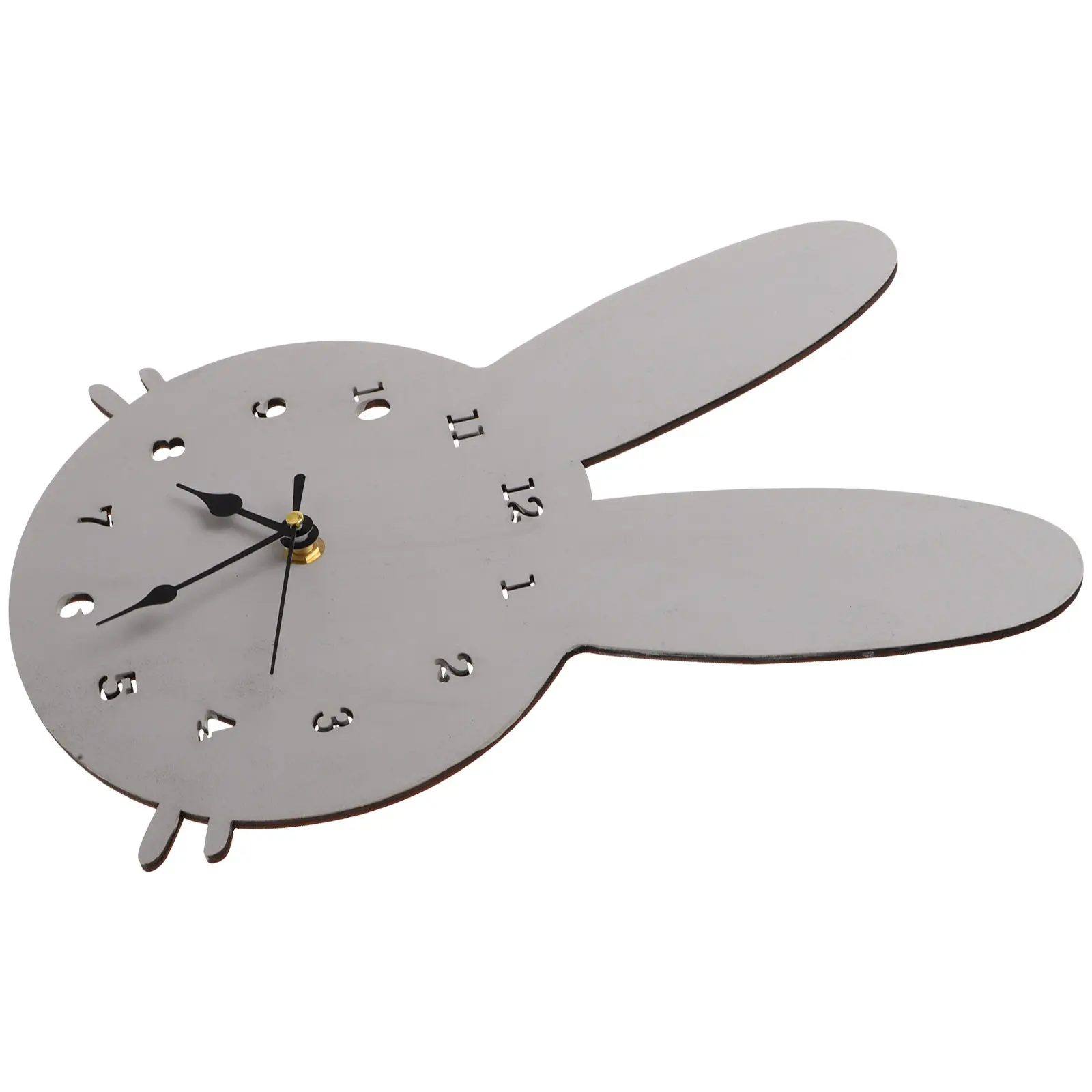 

Настенные часы с мультяшным кроликом для дома и гостиной, декоративное украшение, серые, 1 шт.