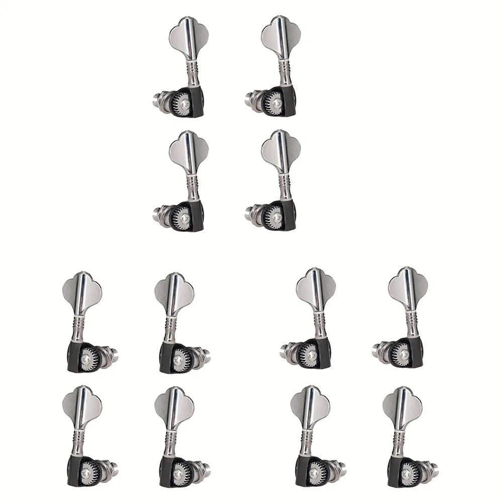 Upgrade Your Sound Complete Set of 4 Open Gear For Bass Tuners with Installation Components for Your Instrument