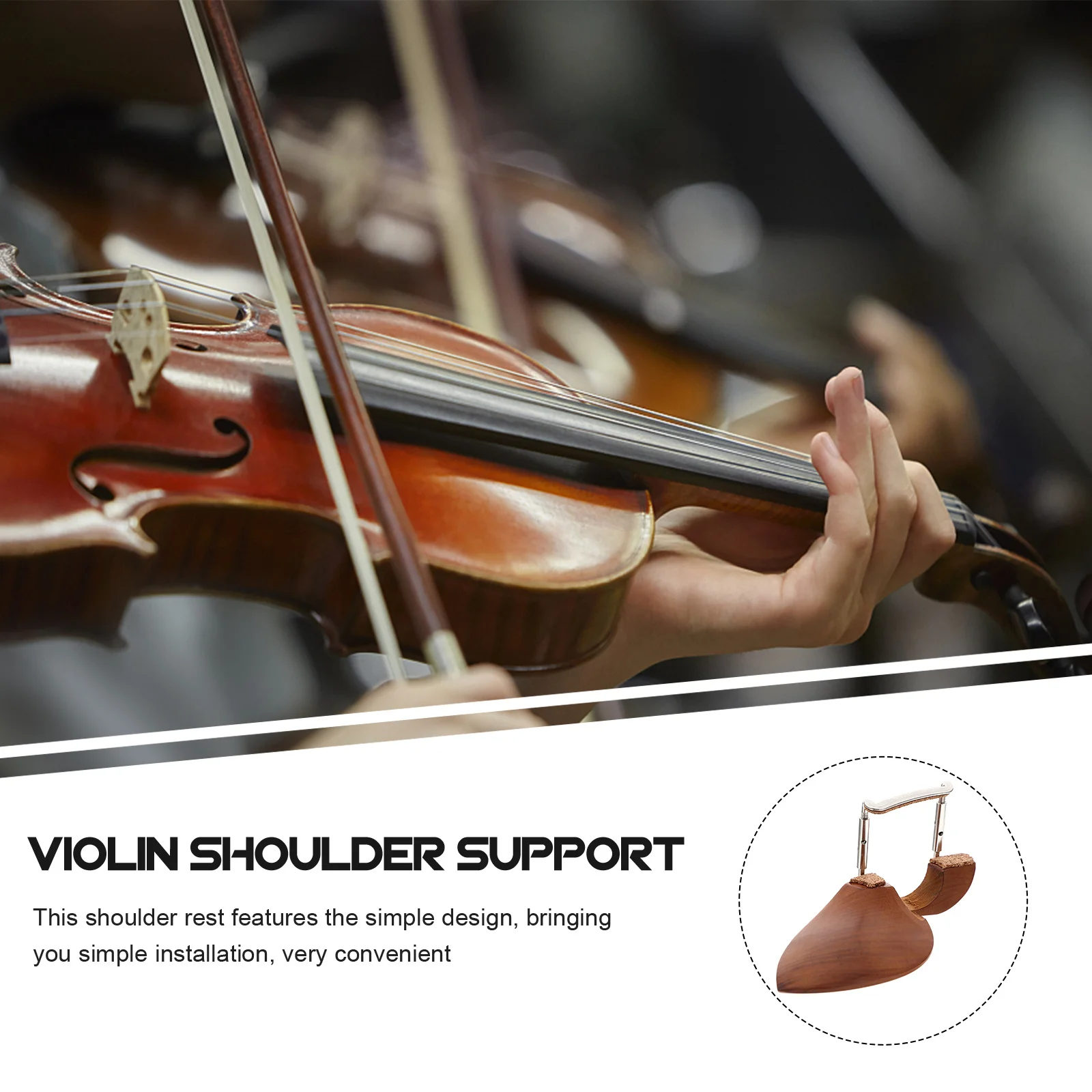 

Violin Chin Support Comfortable Pad Practical Bracket Easy Installation Reliable Playing Accessory Violin Chin Rest