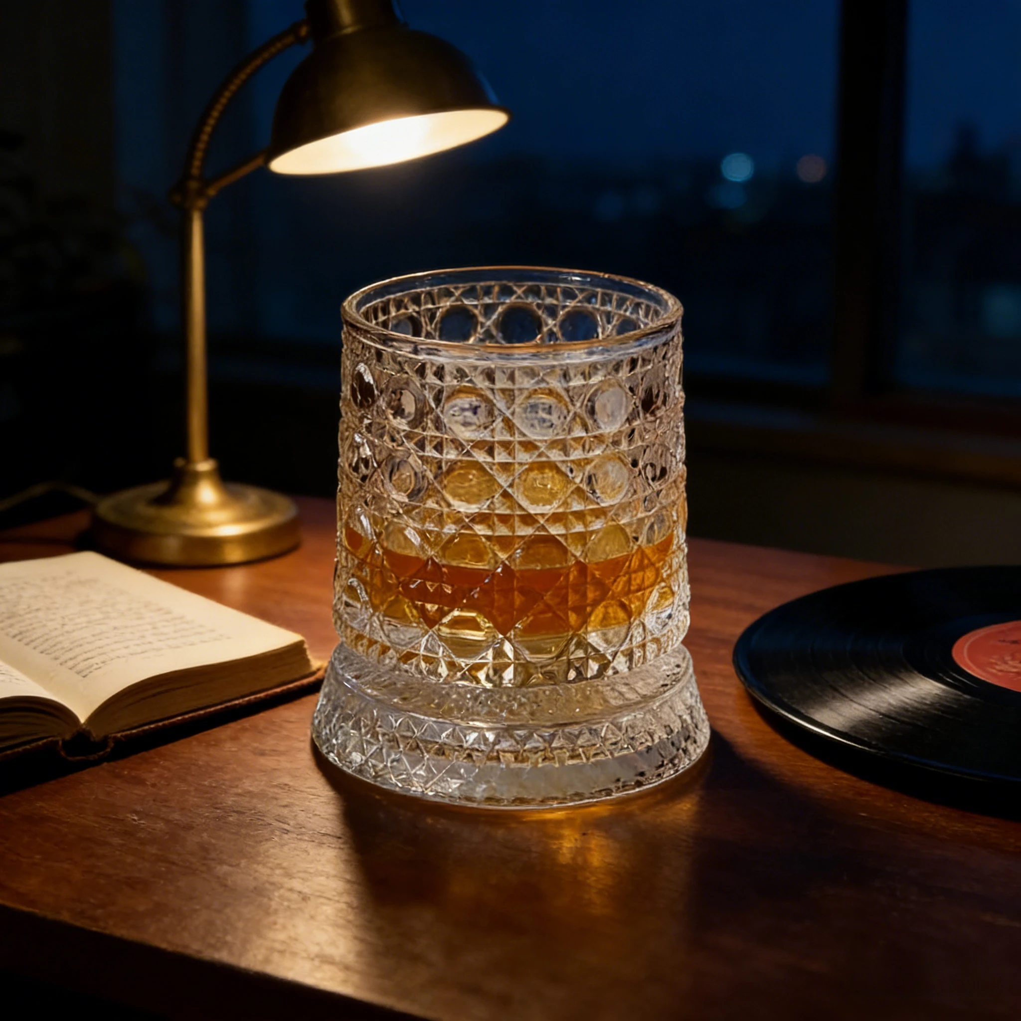 Luxury 360° Spinning Crystal Glass – Star-Cut Stress Relief Whiskey & Wine Glass.Set of 2 Rotating Wine Glasses.Elegant European Barware for Home.A Unique Christmas Gift for Your Boyfriend.