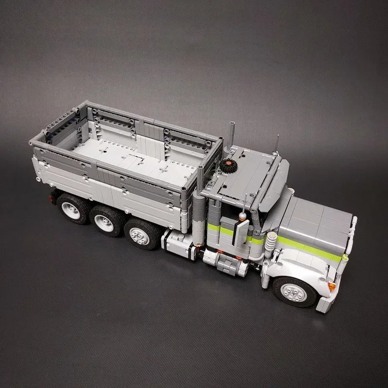 MOC- 129295 Freightliner Classic Day Cab Muldenkipper, Bausteinmodell, 1746, Teile, pädagogisches Kindergeburtstagsspielzeug, Geschenk