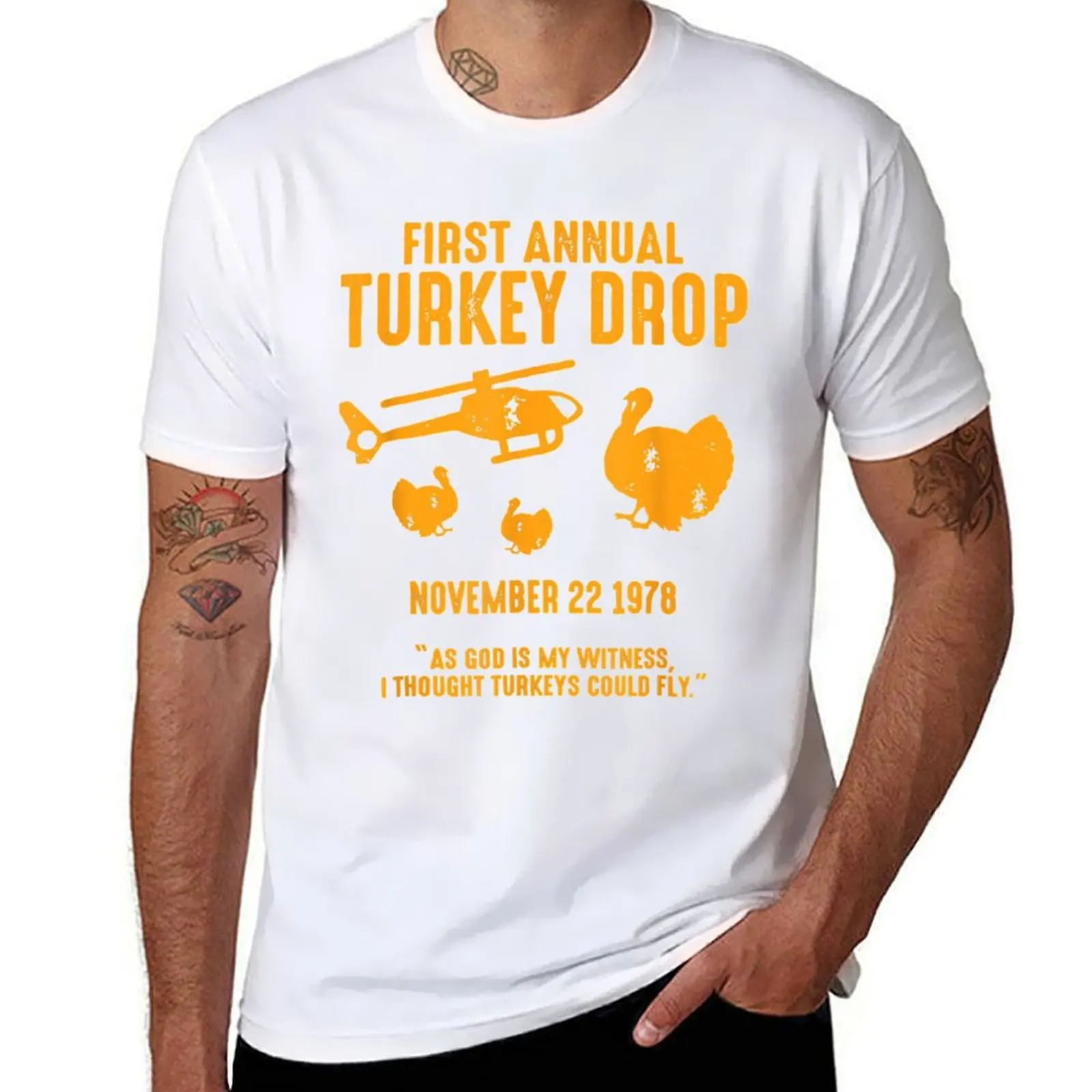 Como Dios es mi testigo, pensé las turques podría volar, camiseta divertida, camisetas para hombre, camiseta gráfica para hombre