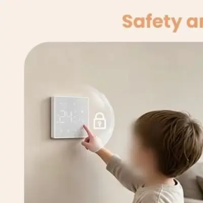 WiFi For Smart Thermostat 86x86mm White Plastic Programmable Temperature Controller With App Voice Control For Gas Boiler Underf