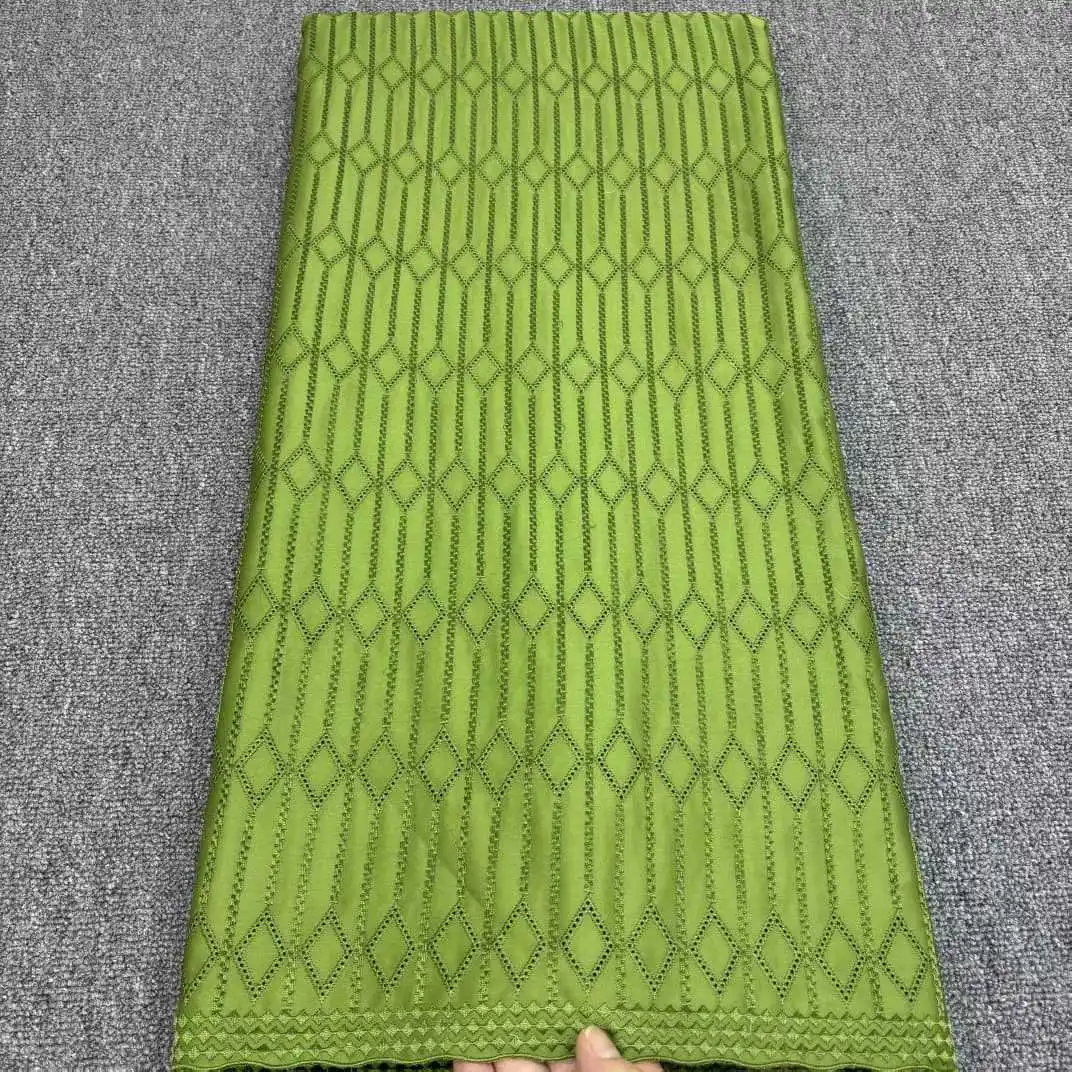 

Luxury African Polish Lace Fabric 2025 High Quality Swiss Lace French 100% Cotton Lace Nigeria For DIY Men Dress