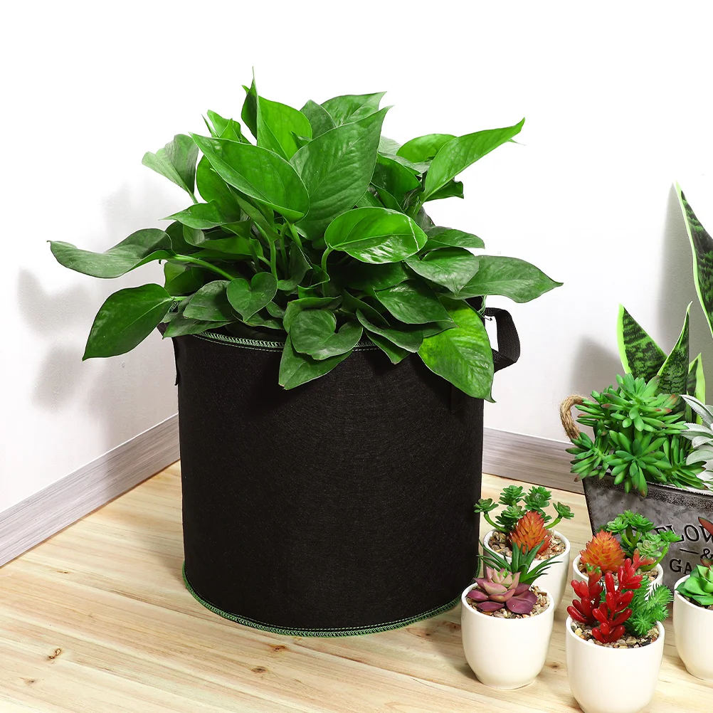 

Potato Containers Planting Pouch Non-woven Bucket Fabric Pots Tomato for Growing Black Planters Bags