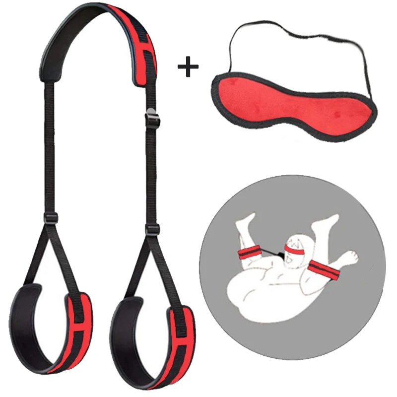 Adult Sex Furniture Erotic Bondage Bed Games BDSM Bondage Set Women Eye Mask Handcuffs Ankle Cuffs Restraints Sex Toy For Couple