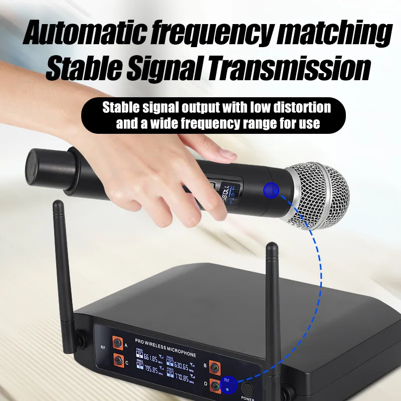 One to four wireless microphone Home KTV karaoke conference singing performance microphone