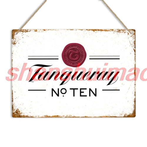 TANQUERAY No. 10 GIN Vintage Retro Metal Wall Sign Plaque Bar Pub Man Cave Tonic SHAN