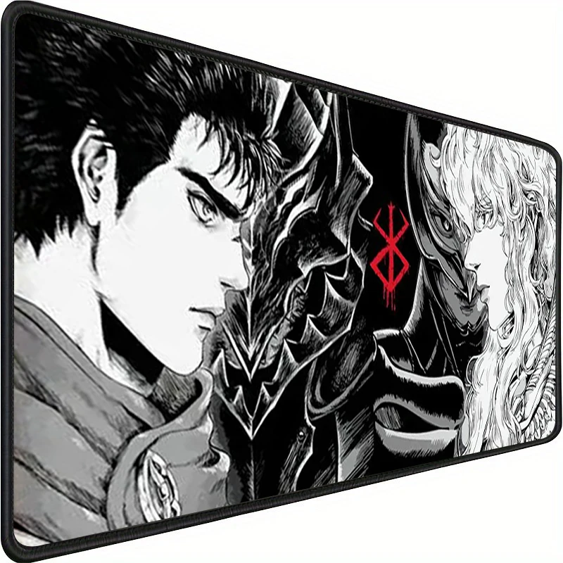 Guts Sword in Berserk Mouse Pad Computer Laptop Anime Keyboard Mat Large Mousepad Keyboards Gamers Deskpad Rubber Stitched Edges