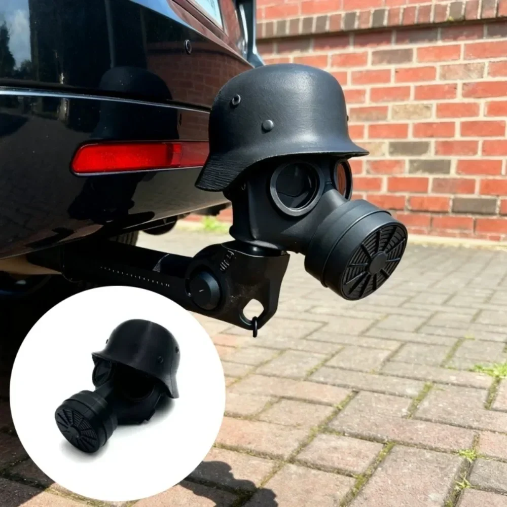 Creativity Trailer Hitch Cover Plastic Helmet Gas Mask Modeling Trailer Hitch Ball Cover for Prevent Receiver Tube From Rusting