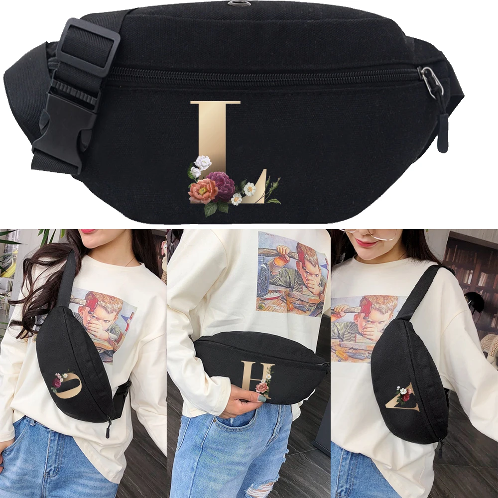 

Fashion Ladies Waist Bags Canvas Shoulder Men Travel Banana Bag Outdoor Leisure Fanny Pack Women Messenger Bag Phone Belt Bag