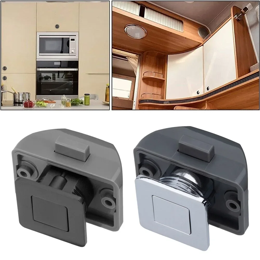 Camper Car Push Lock RV Caravan Boat Drawer Latch Button Locks For Furniture Hardware Home Cabinet Drawer Latch